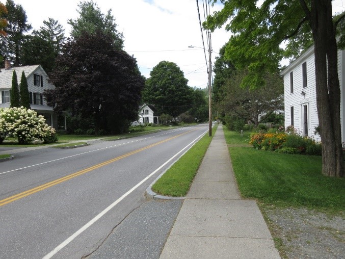 EXAMPLE OF SIDEWALK IN HISTORIC VILLAGE SETTING